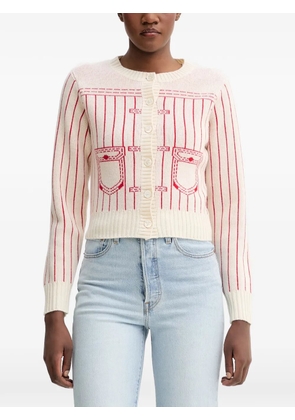 Kenzo Trompe l'œil striped buttoned cardigan - Neutrals