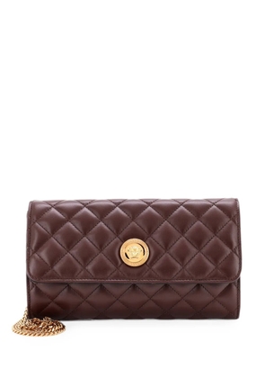 Versace Pre-Owned Icon Wallet on Chain Quilted Leather crossbody bag - Brown