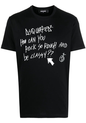 DSQUARED2 slogan-print cotton T-shirt - Black