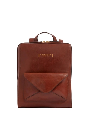 The Bridge Frida front-pocket leather backpack - Brown