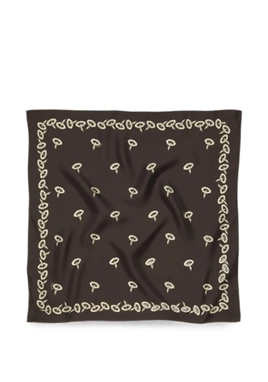 Marni brown silk foulard with floral print