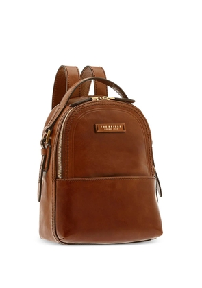 The Bridge Pearldistrict logo-plaque leather backpack - Brown