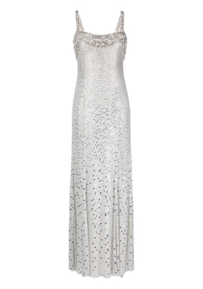 Jenny Packham Calypso crystal-embellished gown - Silver