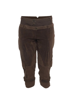 Just Cavalli Vintage Capri checked velvet-panel trousers - Brown