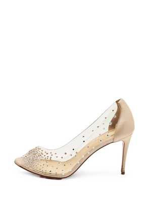 Christian Louboutin Pre-Owned crystal-embellished pumps - Neutrals