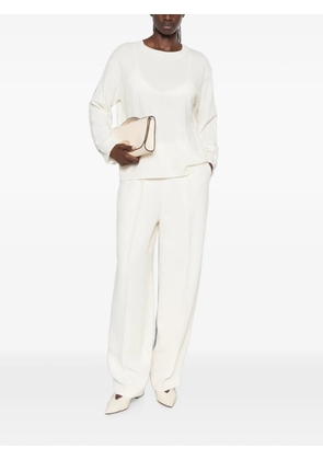 Fabiana Filippi bead-embellished crew-neck sweater - White