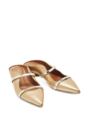 Malone Souliers Maureen pointed mules - Gold