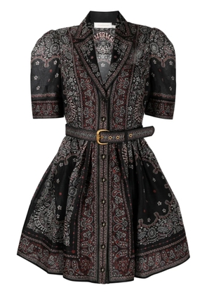 ZIMMERMANN Matchmaker bandana-print mini dress - Black