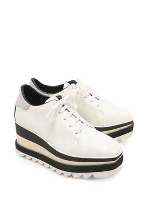 Stella McCartney Pre-Owned Elyse logo-perforated derby shoes - White