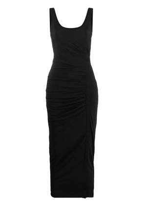 Helmut Lang draped slit-detail dress - Black