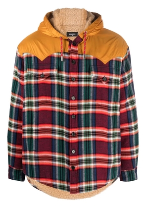 DSQUARED2 check-pattern hooded jacket