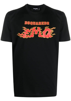 DSQUARED2 graphic-print cotton T-shirt - Black