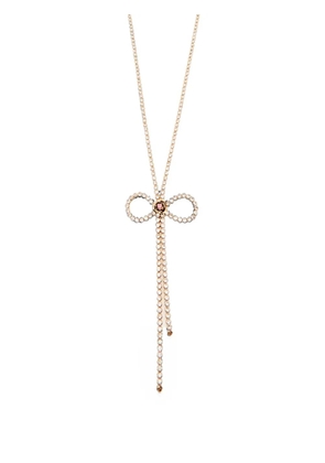 Rosantica crystal-embellished bow necklace - Gold