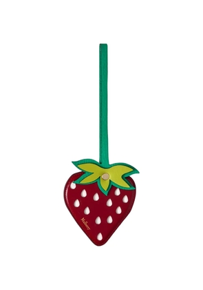 Mulberry British Summer strawberry-shape leather bag charm - Red
