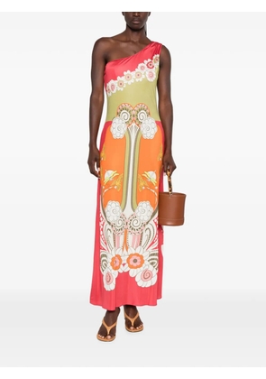 La DoubleJ one-shoulder maxi dress - Orange
