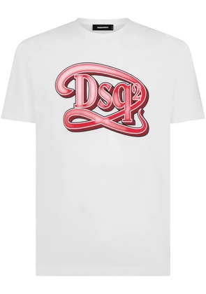 DSQUARED2 logo-print cotton T-shirt - White