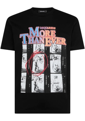 DSQUARED2 graphic-print cotton T-shirt - Black