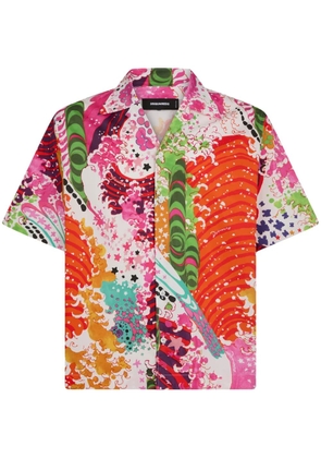 DSQUARED2 graphic-print short-sleeve shirt - Multicolour