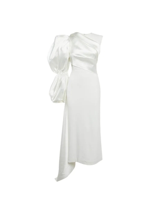 Solace London Moore satin-panel maxi dress - White
