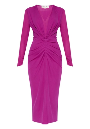 DVF Diane von Furstenberg ruched midi dress - Purple