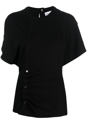 Rabanne short-sleeved draped blouse - Black