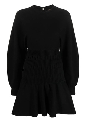Maje long-sleeve knitted dress - Black