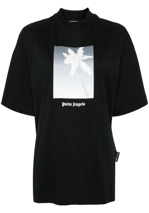 Palm Angels palm tree-print cotton T-shirt - Black
