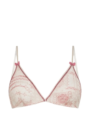 MOMONÌ Amethist floral-print bra - Neutrals