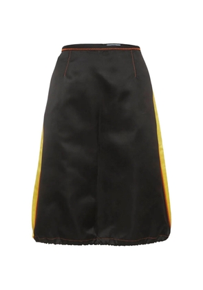 Prada Pre-Owned 2016 stripe-detail silk mini skirt - Black