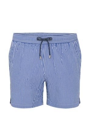 PATRICK ASSARAF striped drawstring swim shorts - Blue