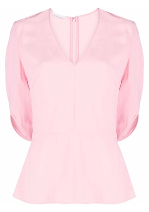 Stella McCartney Melody V-neck peplum blouse - Pink