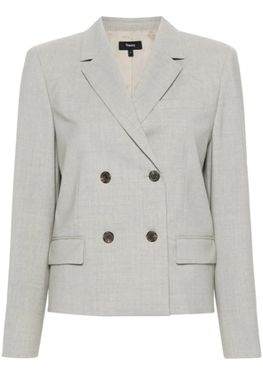 Theory double-breasted wool jacket - Grey