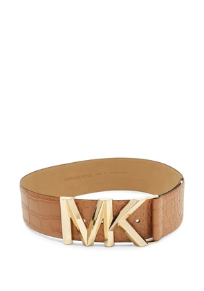 Michael Kors Vintage crocodile-embossed belt - Neutrals