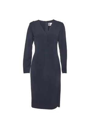 Lanvin Pre-Owned long-sleeve V-neck midi dress - Blue