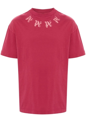 Palm Angels monogram-print cotton T-shirt - Pink