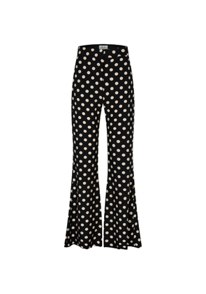 OUD PARIS polka-dot flared trousers - Black
