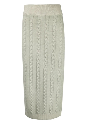 Woolrich cable-knit virgin-wool skirt - Green