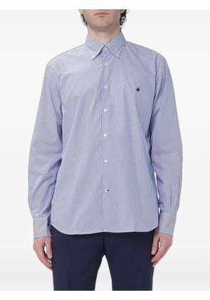 BROOKSFIELD striped poplin shirt - Blue