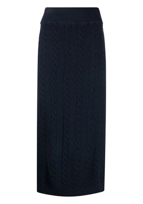 Woolrich Cable virgin-wool skirt - Blue