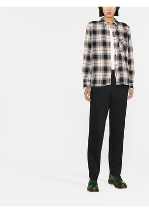 Woolrich checked long-sleeve shirt - Black