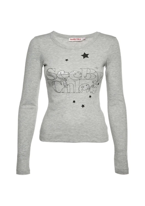 See By Chloé Vintage logo-print long-sleeve T-shirt - Grey