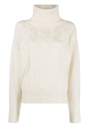 Woolrich turtleneck cable-knit jumper - White