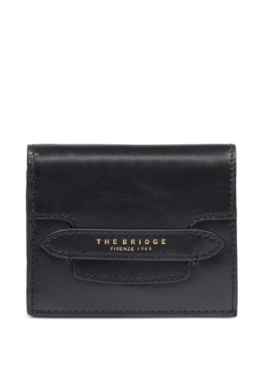 The Bridge logo-stamp leather wallet - Black