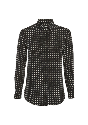 Saint Laurent Pre-Owned star-print long-sleeve shirt - Black