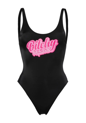 DSQUARED2 logo-print one-piece - Black