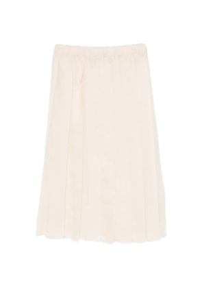 Fabiana Filippi pleated semi-sheer midi skirt - Neutrals