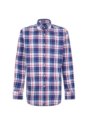 Paul & Shark check-print long-sleeve shirt - White