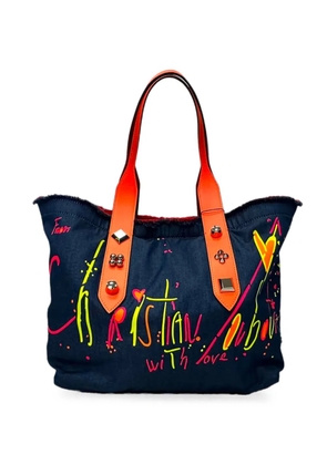 Christian Louboutin Pre-Owned 2020 Frangibus fringed tote bag - Blue