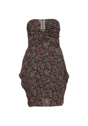 SANDRO floral-print midi dress - Black