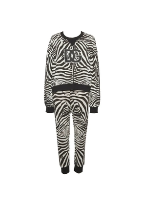 Dolce & Gabbana Pre-Owned zebra-print DG tracksuit - White
